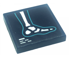 Tile 2 x 2 with Foot X-Ray Pattern (Sticker) - Set 41318