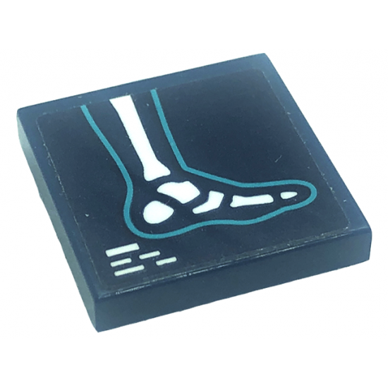 Tile 2 x 2 with Foot X-Ray Pattern (Sticker) - Set 41318