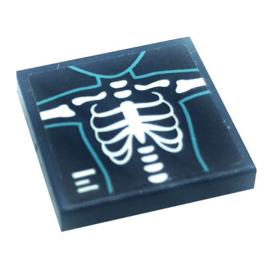 Tile 2 x 2 with Chest X-Ray Pattern (Sticker) - Set 41318