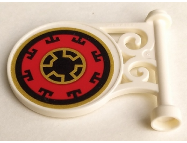 Road Sign Round on Pole with Ninjago Pattern Model Left Side (Sticker) - Set 70643