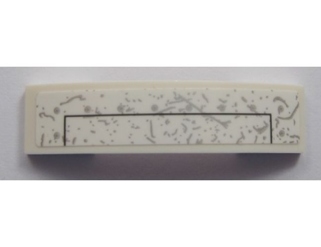 Slope, Curved 4 x 1 Double with Dark Bluish Gray Stripe and Scratches Pattern (Sticker) - Set 60161