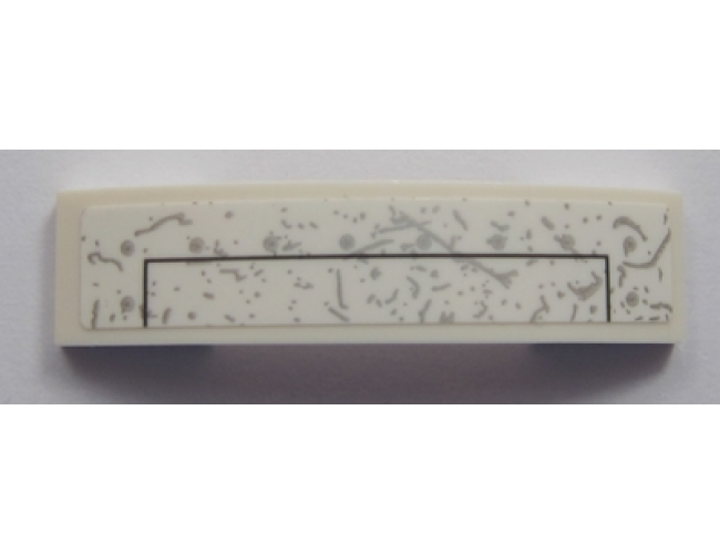 Slope, Curved 4 x 1 Double with Dark Bluish Gray Stripe and Scratches Pattern (Sticker) - Set 60161