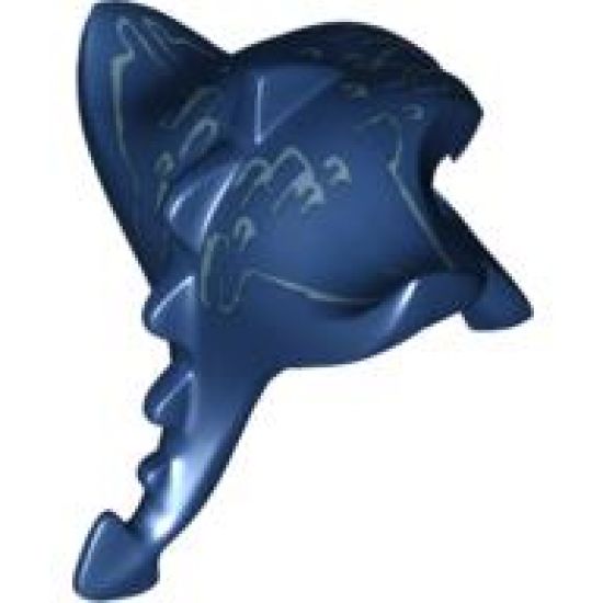 Minifigure, Headgear Head Cover, Manta Ray with White Pattern