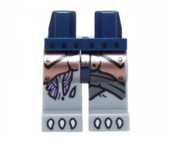 Hips and Light Bluish Gray Legs with Copper Armor with Rivets, Medium Lavender Sinew Patches and White Claws Pattern