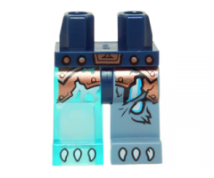 Hips and 1 Sand Blue Left Leg, 1 Trans-Light Blue Right Leg with Copper Armor, Glowing Bones and White Claws Pattern