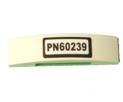 Slope, Curved 4 x 1 Double with 'PN60239' License Plate Pattern (Sticker) - Set 60239