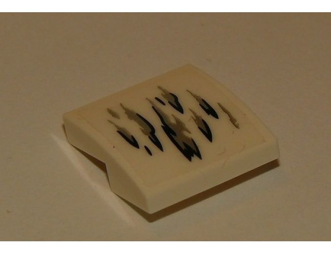 Slope, Curved 2 x 2 with Large Silver and Black Dirt Pattern (Sticker) - Set 76083