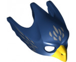 Minifigure, Headgear Mask Bird (Eagle) with Yellow Beak and Silver Feathers Pattern