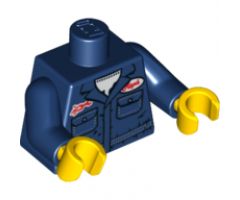 Torso Mechanic with Two Pockets, Oil Stains and Ralph Name Badge Pattern / Dark Blue Arms / Yellow Hands