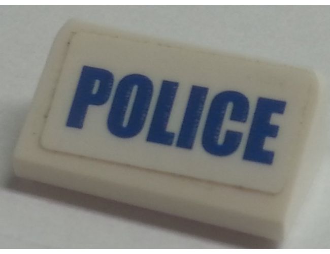 Slope 30 1 x 2 x 2/3 with Blue 'POLICE' Pattern (Sticker) - Set 60135