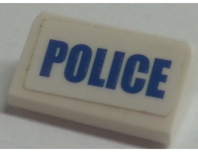 Slope 30 1 x 2 x 2/3 with Blue 'POLICE' Pattern (Sticker) - Set 60135