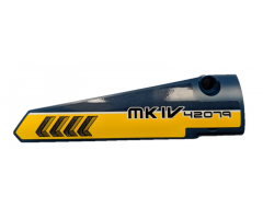 Technic, Panel Fairing # 6 Long Smooth, Side B with Thick Yellow Line, Air Ventilation Slots and 'MK IV 42079' Pattern (Sticker) - Set 42079