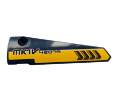Technic, Panel Fairing # 5 Long Smooth, Side A with Thick Yellow Line, Air Ventilation Slots and 'MK IV 42079' Pattern (Sticker) - Set 42079
