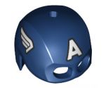 Minifigure, Headgear Helmet Mask, Hole on Top with White 'A' and Wings on Sides Pattern (Captain America)
