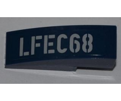 Slope, Curved 3 x 1 with 'LFEC68' Pattern Model Right Side (Sticker) - Set 6867