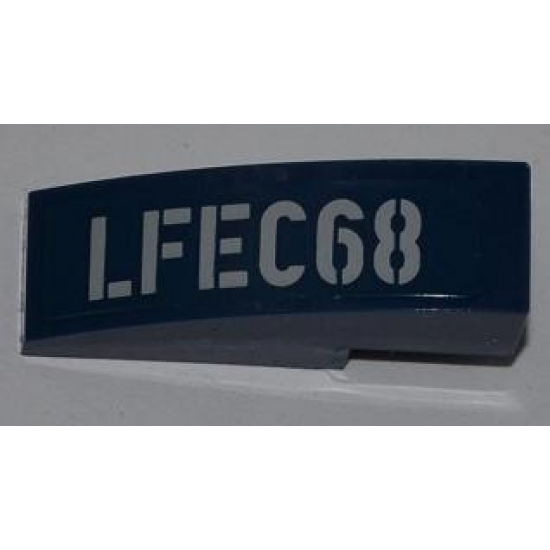 Slope, Curved 3 x 1 with 'LFEC68' Pattern Model Right Side (Sticker) - Set 6867