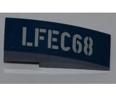 Slope, Curved 3 x 1 with 'LFEC68' Pattern Model Left Side (Sticker) - Set 6867