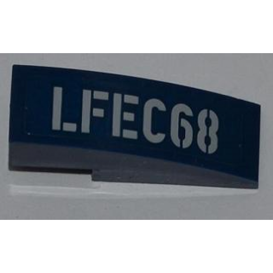 Slope, Curved 3 x 1 with 'LFEC68' Pattern Model Left Side (Sticker) - Set 6867