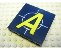 Panel 1 x 6 x 5 with Yellow 'A' over Crosshairs Pattern (Sticker) - Set 8635