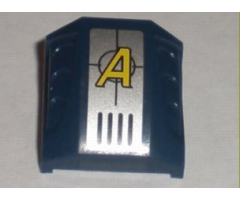 Slope, Curved 2 x 2 with 3 Side Ports Recessed with Agents Logo Pattern (Sticker) - Sets 8632 / 8971