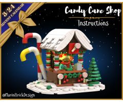 Christmas Candy Cane shop - Lego Advent Calendar Winter Village MOC Instructions