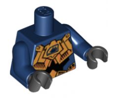 Torso Exo-Force Gold Body Armor with Wing Pattern / Dark Blue Arms / Black Hands