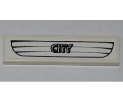 Tile 1 x 4 with White Car Grille and 'CITY' Pattern (Sticker) - Set 4431