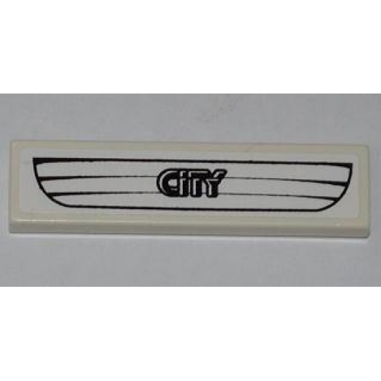 Tile 1 x 4 with White Car Grille and 'CITY' Pattern (Sticker) - Set 4431