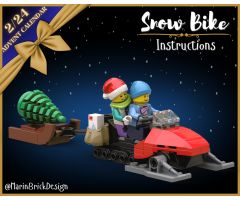 LEGO Christmas Snow Bike MOC - Winter Village