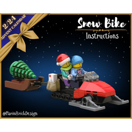 LEGO Christmas Snow Bike MOC - Winter Village