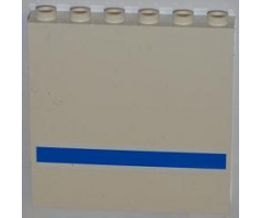 Panel 1 x 6 x 5 with Blue Stripe Pattern (Sticker) - Set 7288