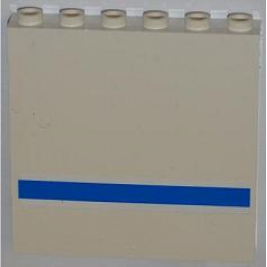 Panel 1 x 6 x 5 with Blue Stripe Pattern (Sticker) - Set 7288