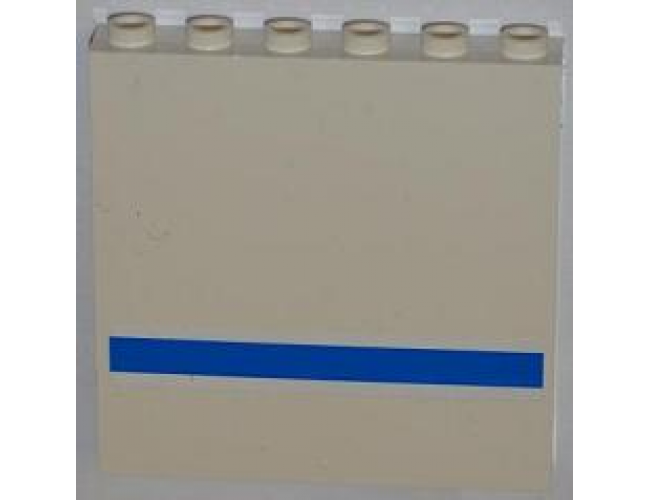 Panel 1 x 6 x 5 with Blue Stripe Pattern (Sticker) - Set 7288