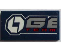 Tile 2 x 4 with 'GE' and 'TEAM' Pattern (Sticker) - Set 60151