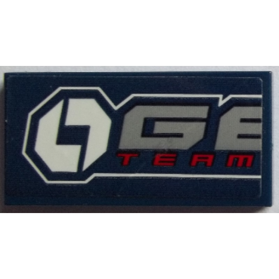 Tile 2 x 4 with 'GE' and 'TEAM' Pattern (Sticker) - Set 60151