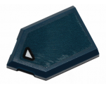 Tile, Modified 2 x 3 Pentagonal with Black Contoured White Triangle on Dark Blue Background Pattern (Sticker) - Set 70826