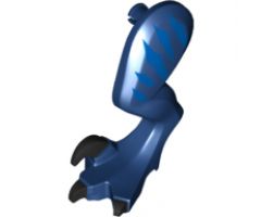 Animal, Body Part Dinosaur Leg Large (Rear) Raptor Left with Black Pin, Black Claws and Blue Stripes Pattern