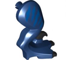 Animal, Body Part Dinosaur Leg Large (Rear) Raptor Right with Black Pin, Black Claws and Blue Stripes Pattern
