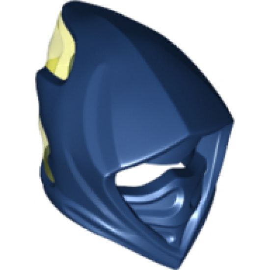 Minifigure, Headgear Ninjago Wrap Pointed with Narrow Eye Hole with Trans-Neon Green Back Pattern