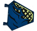 Flag 5 x 6 Hexagonal with Dark Blue Cloth over Samurai Armor Pattern Model Right Side (Sticker) - Set 70737