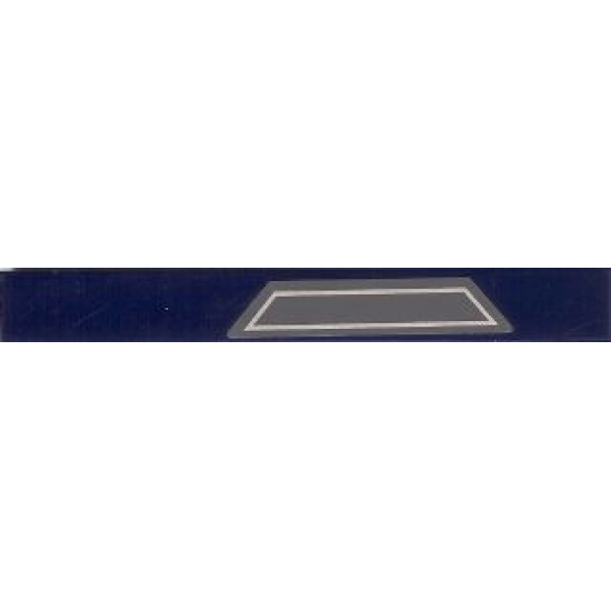 Tile 1 x 8 with Gray Trapezoid Pattern Model Left Side (Sticker) - Set 7661