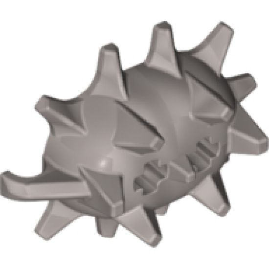 Minifigure, Weapon Spiked Ball Half with 2 Axle Holes