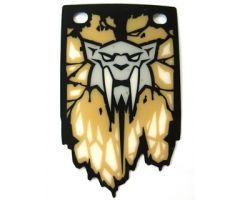 Plastic Flag 5 x 8.5 with Chima Saber-tooth Tiger Tribe Pattern