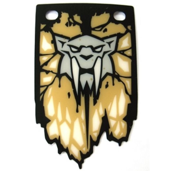 Plastic Flag 5 x 8.5 with Chima Saber-tooth Tiger Tribe Pattern