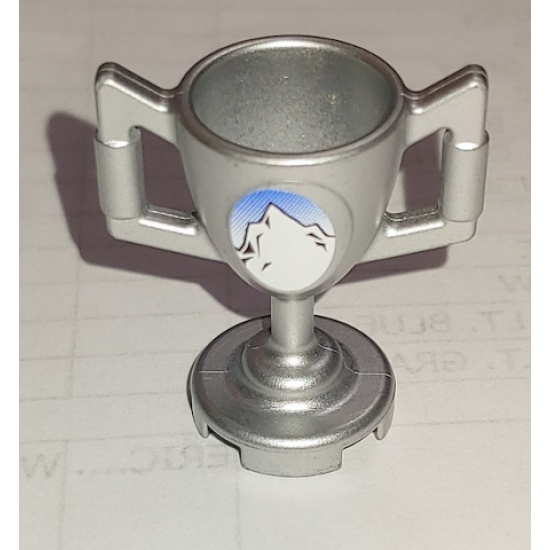 Minifigure, Utensil Trophy Cup with Mountain Peak Pattern (Sticker) - Set 8863