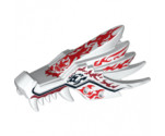 Animal, Body Part Dragon Head (Ninjago) Upper Jaw with Red and Dark Red Fire Spirit Pattern