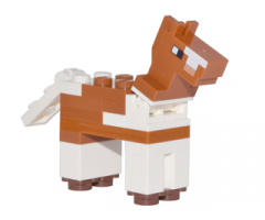 Minecraft Horse Dark Orange - Brick Built