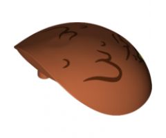 Large Figure Part Armor, Round, Smooth with Clayface Face Pattern