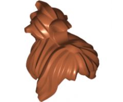 Minifigure, Hair Female Messy with Swept-up Ponytail, Side Bangs and Clip