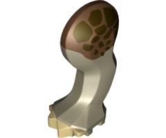 Animal, Body Part Dinosaur Leg Small (Front) Triceratops with Pin, Tan Nails and Reddish Brown and Dark Brown Pattern - Left